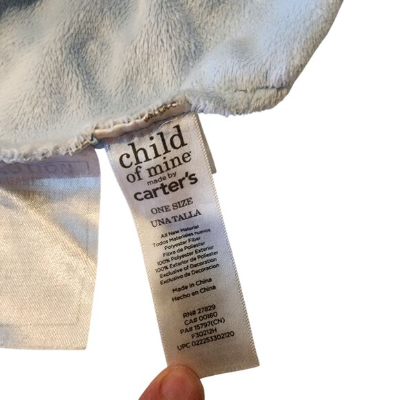 Child Of Mine By Carters Blue Teddy Bear Security Blanket - Picture 3 of 3